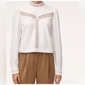 Wilfred White Lace Accent Blouse Delaney